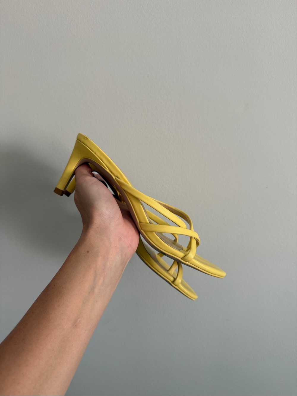 Jeffrey Campbell Yellow Strappy Heeled Sandals